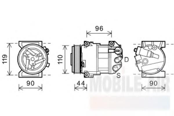 50509534 Fiat/Alfa/Lancia compressor de aparelho de ar condicionado