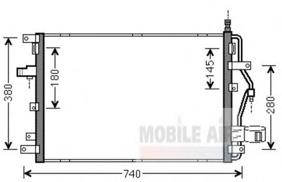 59005158 VAN Wezel radiador de aparelho de ar condicionado