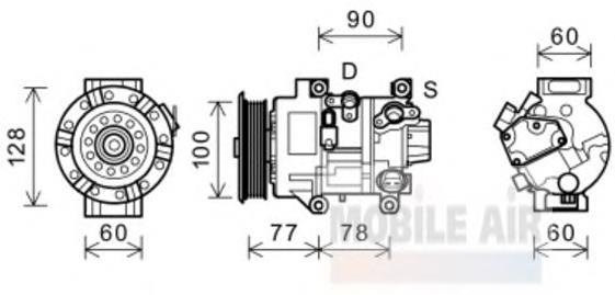 5300K584 VAN Wezel compressor de aparelho de ar condicionado