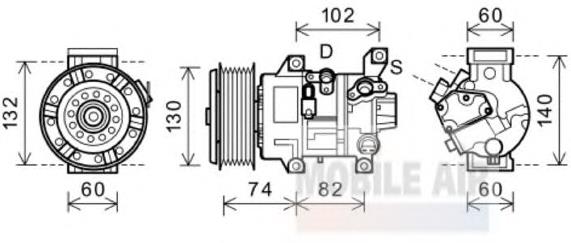 Компрессор кондиционера 5300K607 VAN Wezel