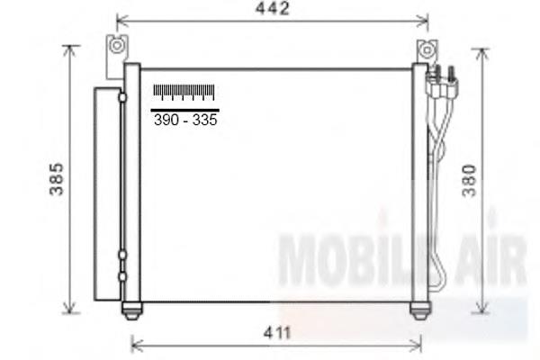 83005158 VAN Wezel radiador de aparelho de ar condicionado