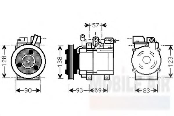 97701-4A800 Hyundai/Kia compressor de aparelho de ar condicionado