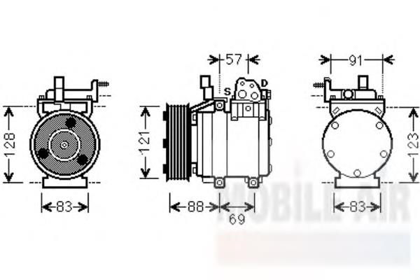 Компрессор кондиционера 8200K258 VAN Wezel