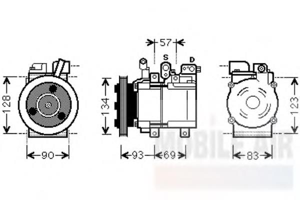 Компрессор кондиционера 8200K264 VAN Wezel