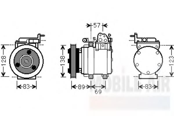 Компрессор кондиционера 8200K260 VAN Wezel