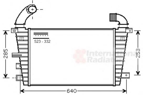 37004585 VAN Wezel radiador de intercooler