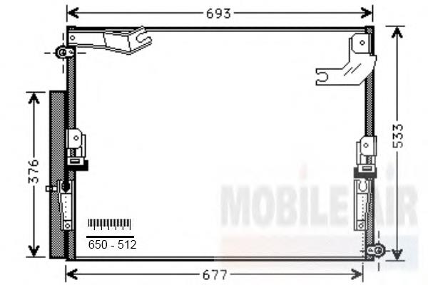 Радиатор кондиционера 53005380 VAN Wezel