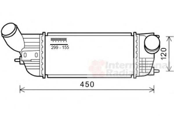 40004362 VAN Wezel radiador de intercooler