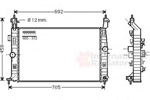 58436 NRF radiador de esfriamento de motor