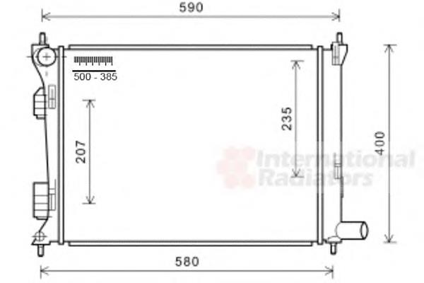 82002277 VAN Wezel radiador de esfriamento de motor