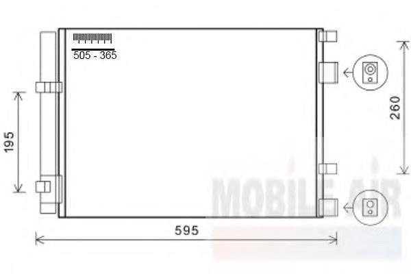 940425 Nissens radiador de aparelho de ar condicionado