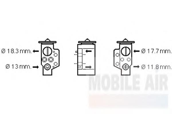 Клапан TRV кондиционера 58001311 VAN Wezel