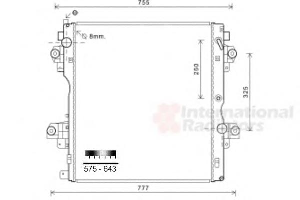 53002604 VAN Wezel radiador de esfriamento de motor