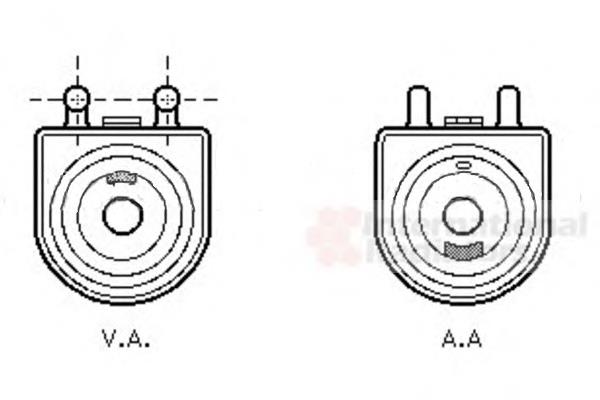 40003271 VAN Wezel radiador de óleo (frigorífico, debaixo de filtro)