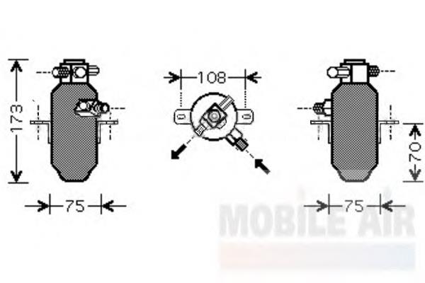 3000D374 VAN Wezel tanque de recepção do secador de aparelho de ar condicionado