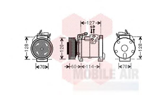 0700K112 VAN Wezel compressor de aparelho de ar condicionado