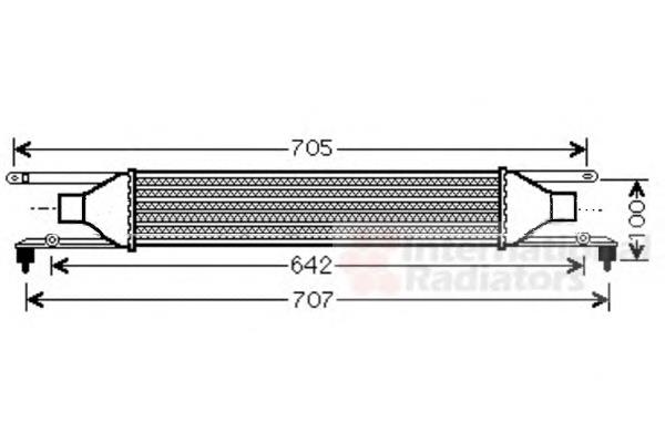 17004320 VAN Wezel radiador de intercooler