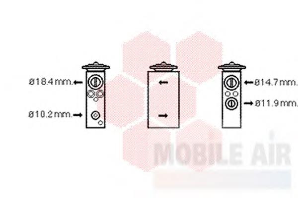 17001378 VAN Wezel válvula trv de aparelho de ar condicionado