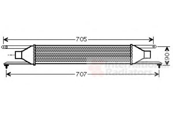 17004319 VAN Wezel radiador de intercooler