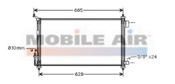 13005251 VAN Wezel radiador de aparelho de ar condicionado