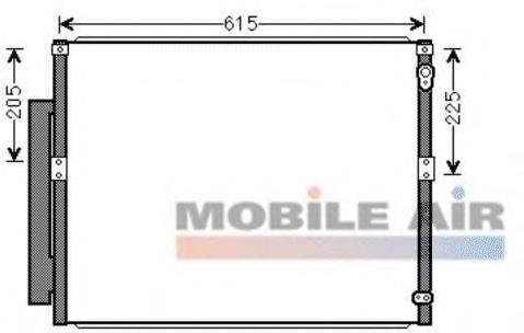 53005564 VAN Wezel radiador de aparelho de ar condicionado