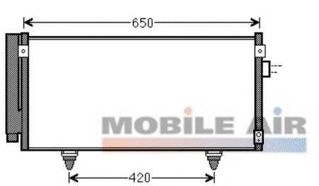 51005077 VAN Wezel radiador de aparelho de ar condicionado