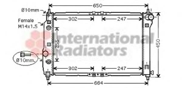 81002068 VAN Wezel radiador de esfriamento de motor