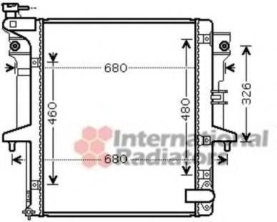 32002202 VAN Wezel radiador de esfriamento de motor