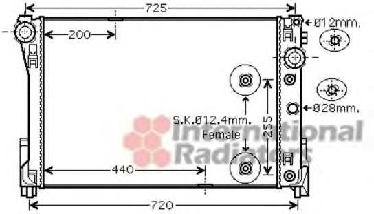 30002491 VAN Wezel radiador de esfriamento de motor