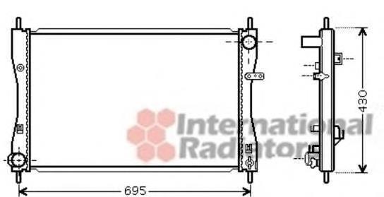 32002174 VAN Wezel radiador de esfriamento de motor