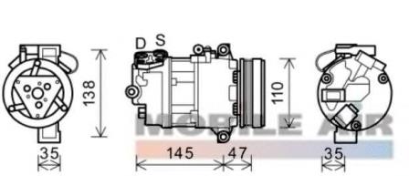 0600K395 VAN Wezel compressor de aparelho de ar condicionado