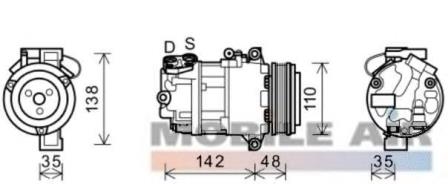 0600K390 VAN Wezel compressor de aparelho de ar condicionado