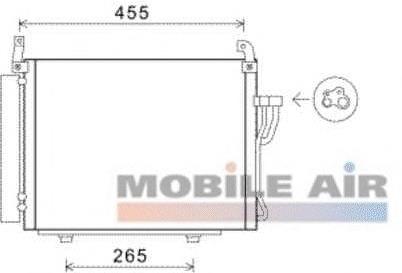 82005245 VAN Wezel radiador de aparelho de ar condicionado