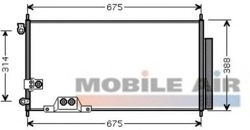 25005239 VAN Wezel radiador de aparelho de ar condicionado