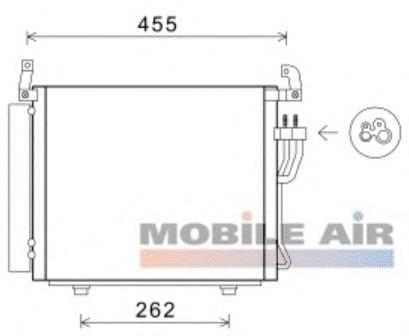 Radiador de aparelho de ar condicionado 82005241 VAN Wezel