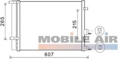 82005244 VAN Wezel radiador de aparelho de ar condicionado