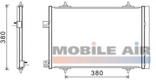 09005274 VAN Wezel radiador de aparelho de ar condicionado