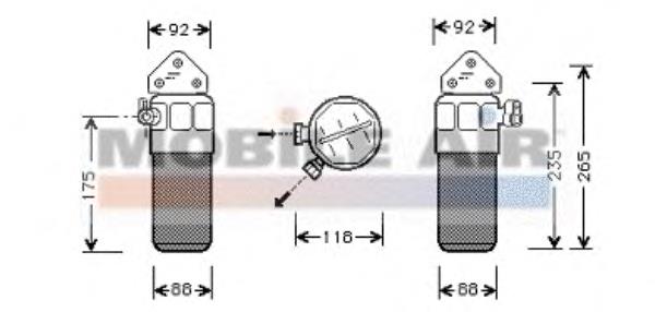 0300D260 VAN Wezel tanque de recepção do secador de aparelho de ar condicionado