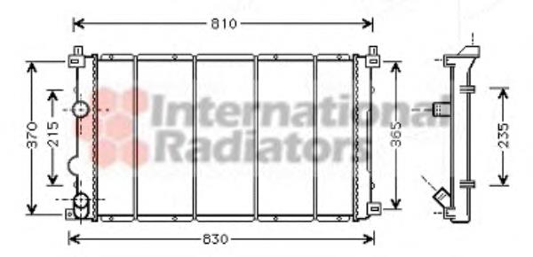 43002361 VAN Wezel radiador de esfriamento de motor