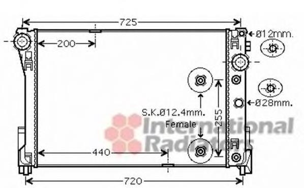 30002546 VAN Wezel radiador de esfriamento de motor