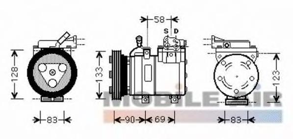 8200K250 VAN Wezel compressor de aparelho de ar condicionado