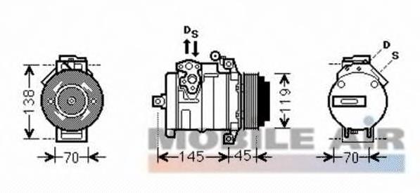 3000K530 VAN Wezel compressor de aparelho de ar condicionado