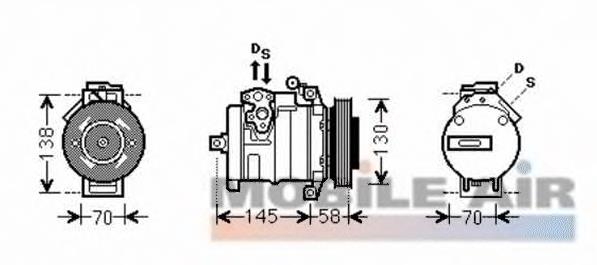 3000K494 VAN Wezel compressor de aparelho de ar condicionado