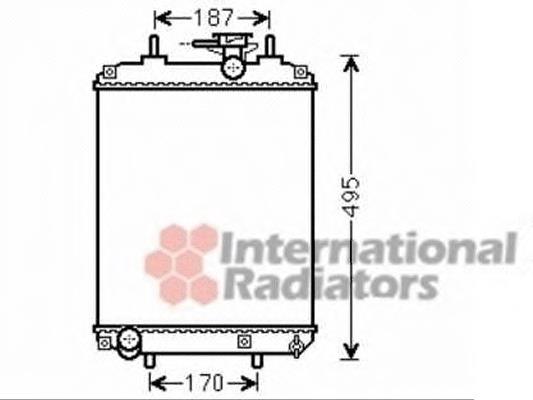 Radiador de esfriamento de motor 11002066 VAN Wezel