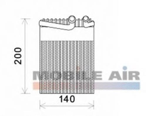 Vaporizador de aparelho de ar condicionado 3000V554 VAN Wezel