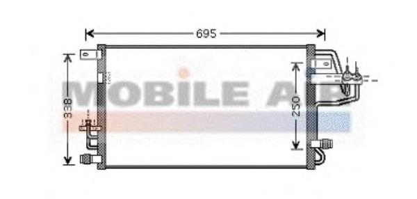 82005156 VAN Wezel radiador de aparelho de ar condicionado