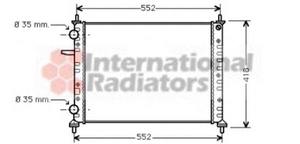 17002999 VAN Wezel radiador de esfriamento de motor