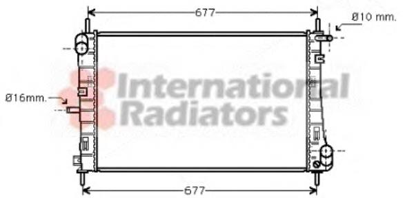 18002338 VAN Wezel radiador de esfriamento de motor