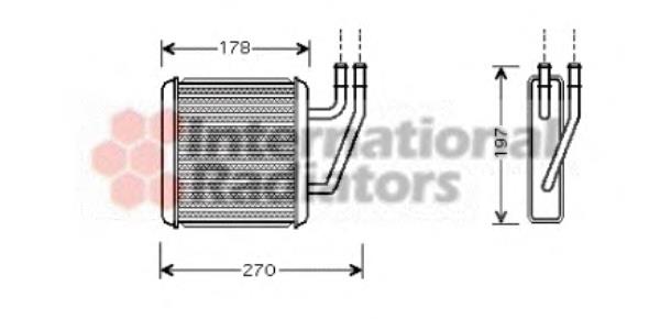 Радиатор печки 58006203 VAN Wezel