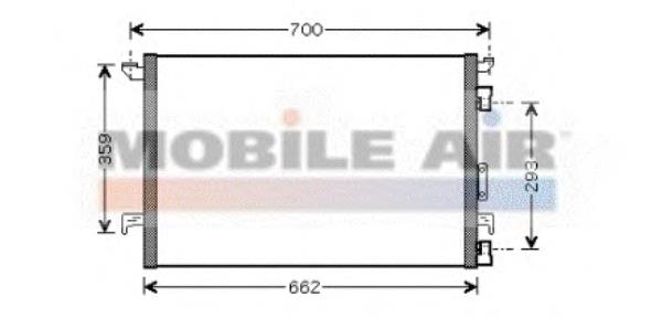 37005333 VAN Wezel radiador de aparelho de ar condicionado